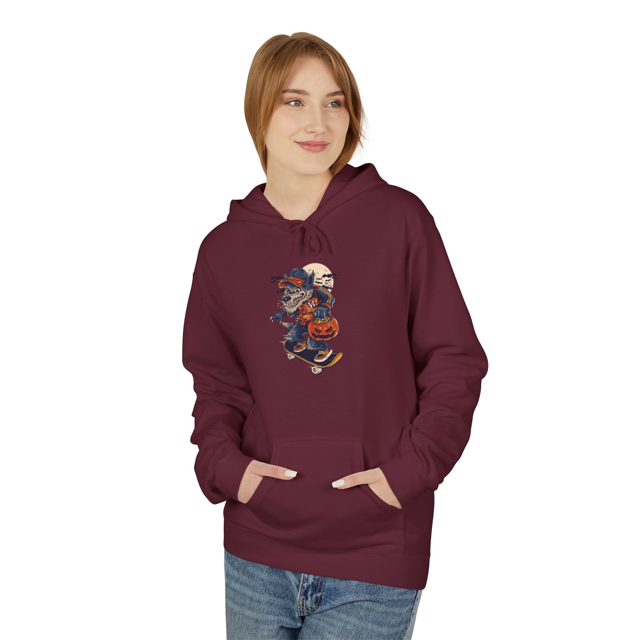 Skull Collage Hoodie — Grunge Floral Skull Graphic Pullover