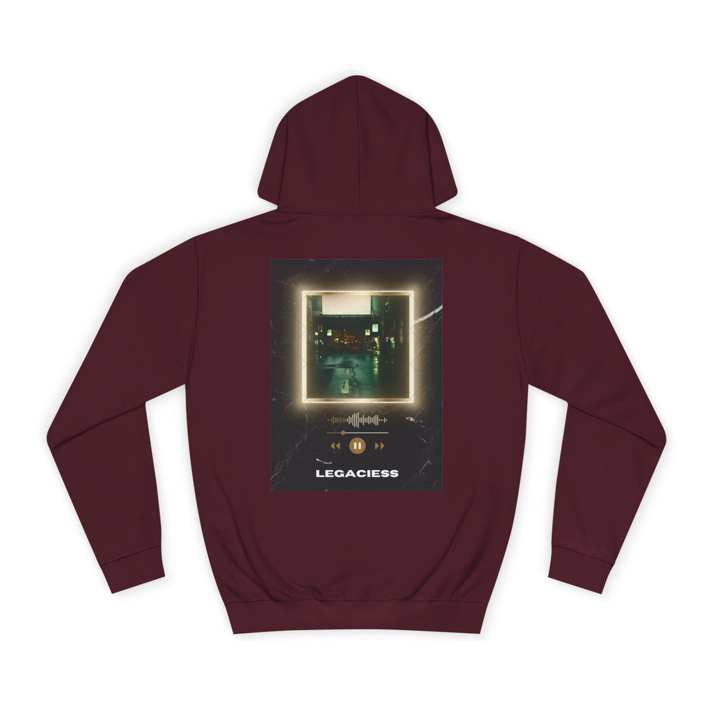 College Hoodie — Retro Neon Square Album Art Design