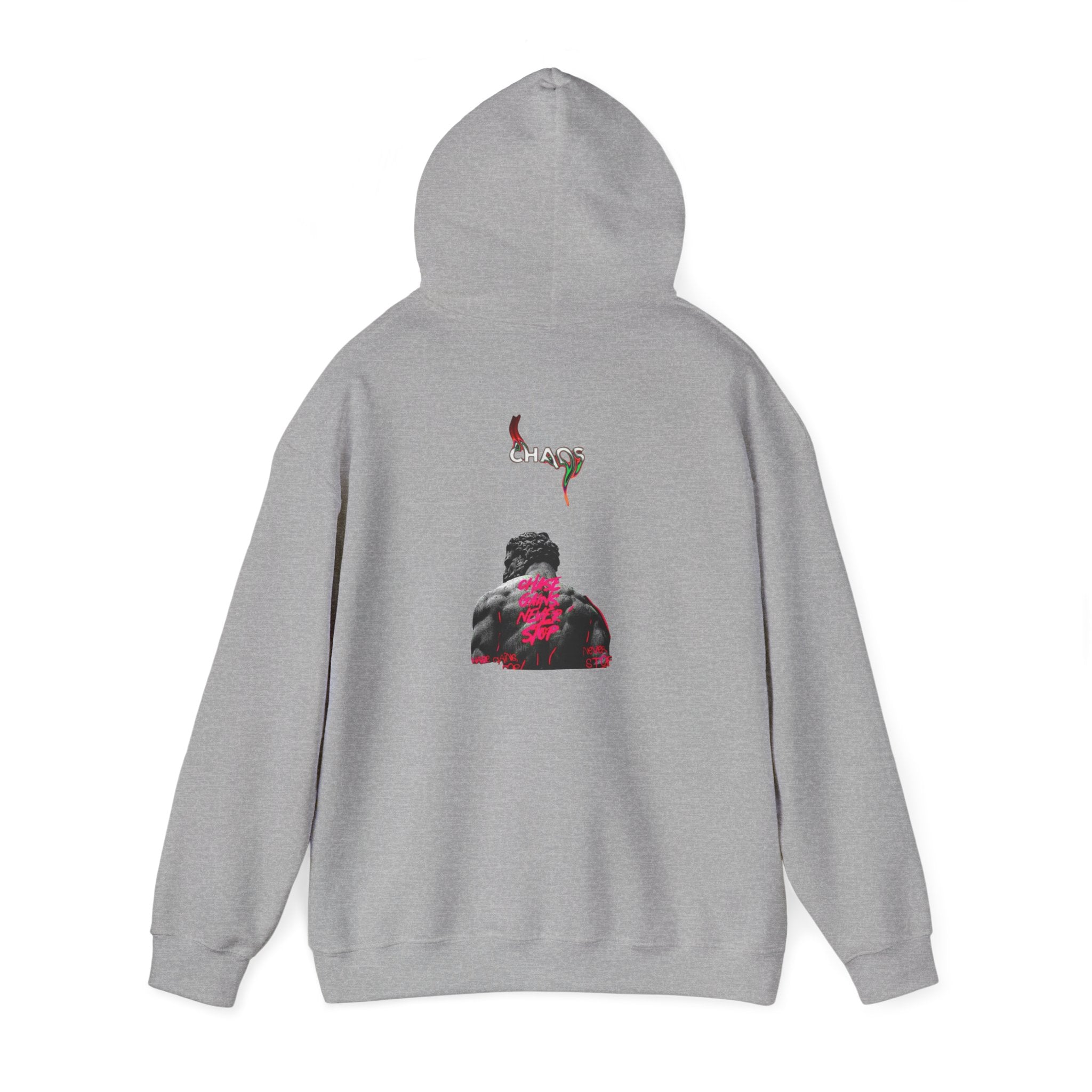 Smoky Rose Backprint Hoodie — Floral Skull Streetwear Pullover