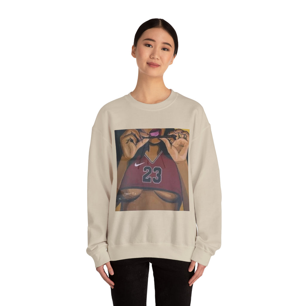 23 Jersey Crop Art Sweatshirt – Bold Urban Basketball Graphic Crewneck