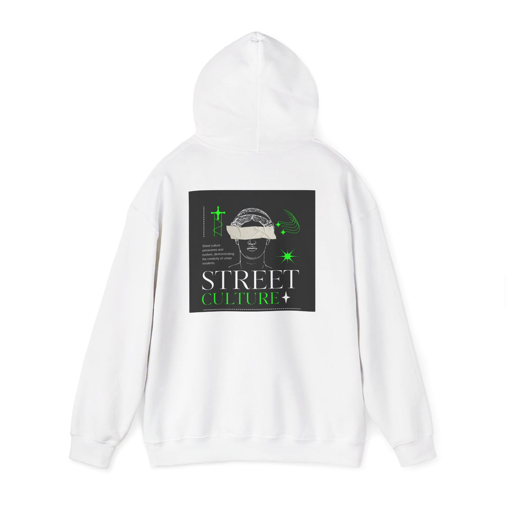Street Culture Hoodie — Neon Green Graphic Urban Skull Sweatshirt