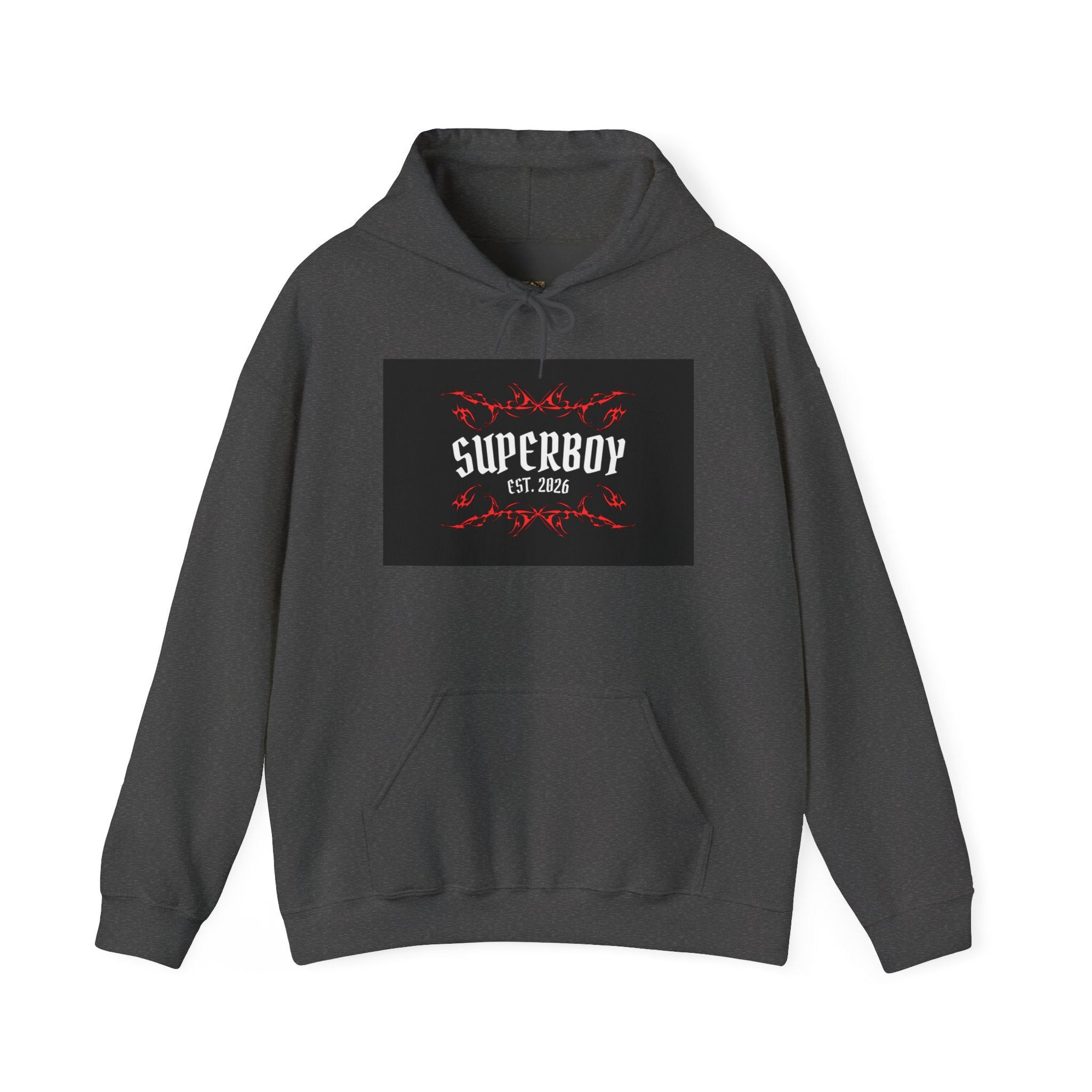 Superboy Hoodie — Vintage Crest 'Superboy Est. 2026' Graphic Pullover