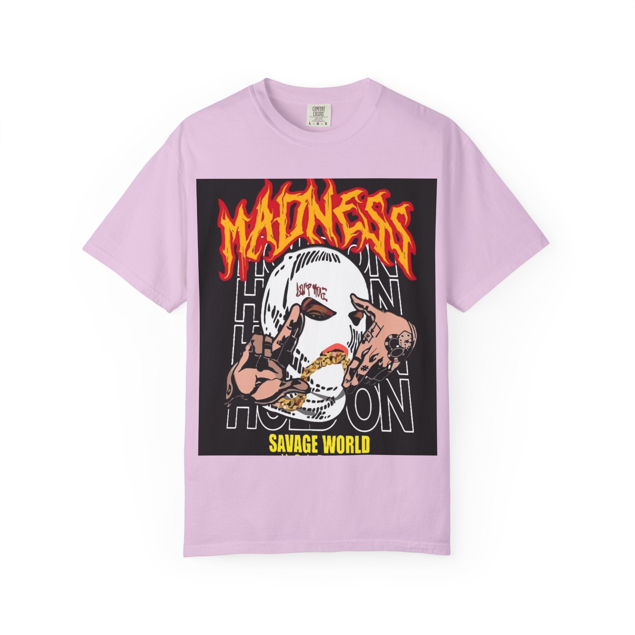 Madness Skull Graphic T-Shirt — Savage World Streetwear Tee