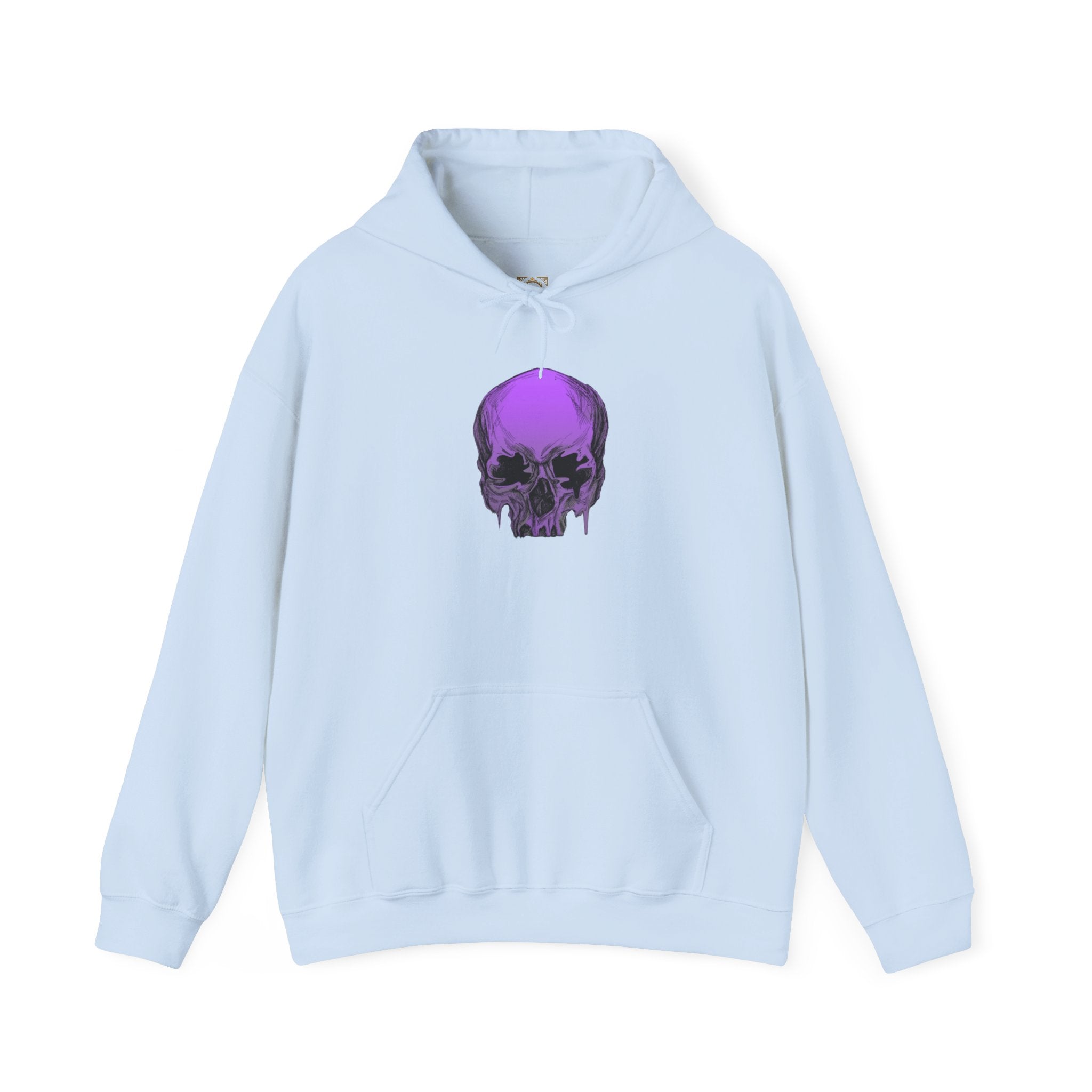 Purple Drip Skull Hoodie — Gothic Streetwear Pullover