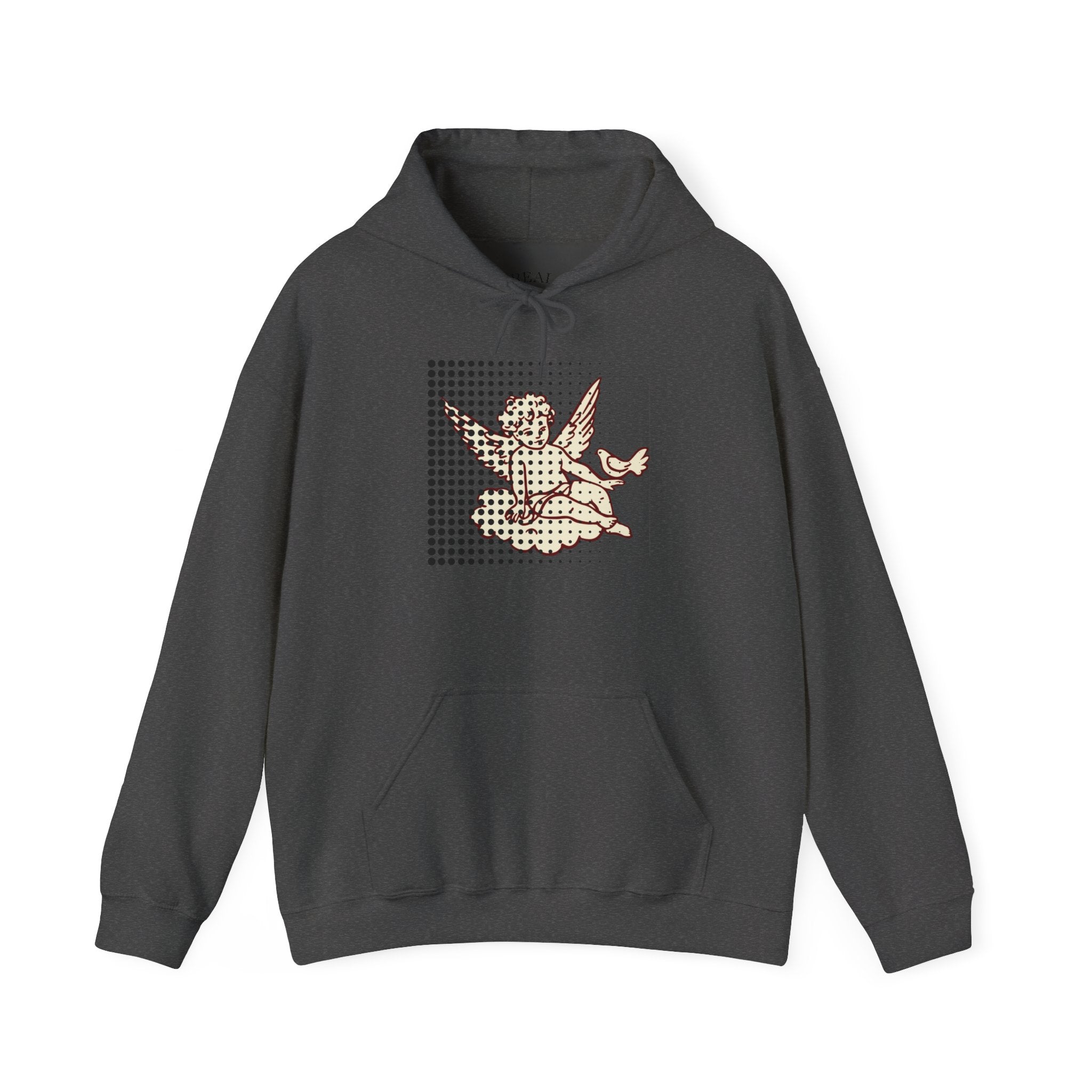 Cherub Dot Art Hoodie — Vintage Angel Graphic Pullover