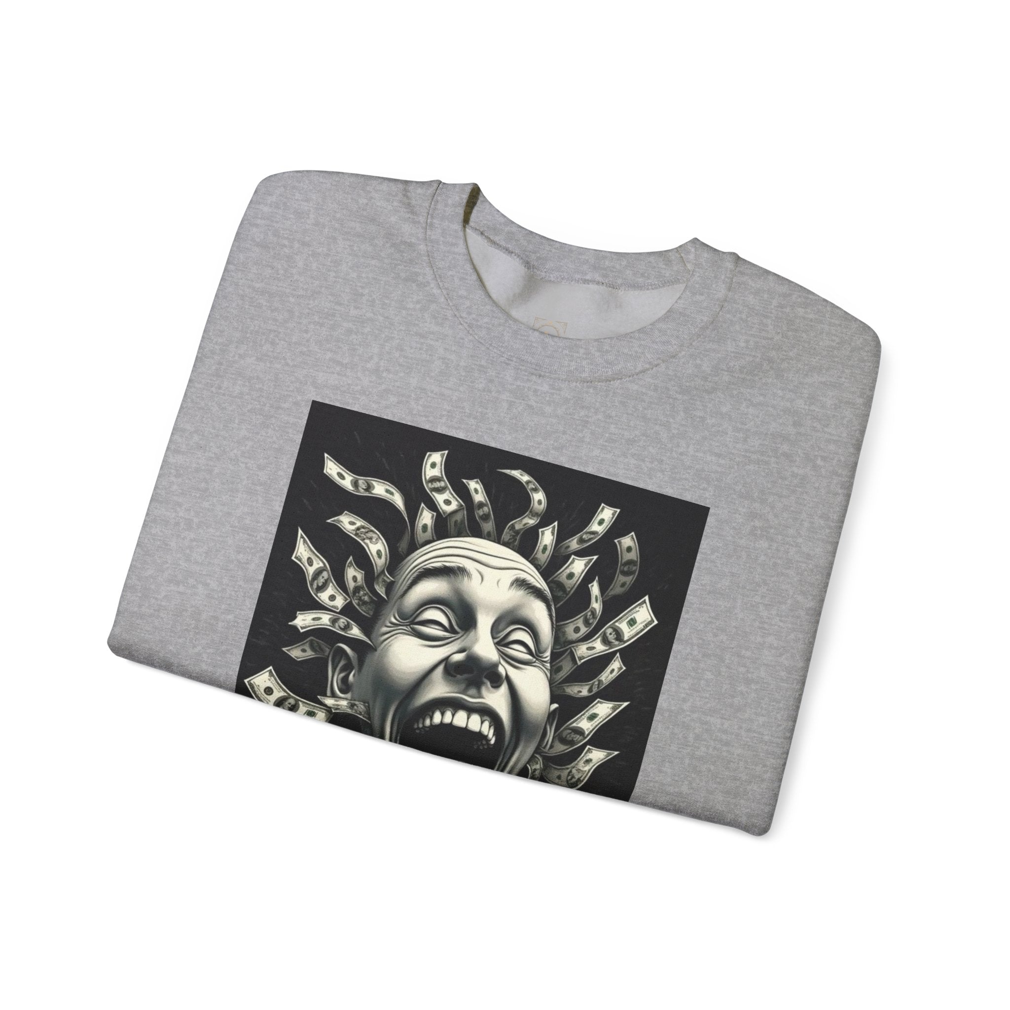 Sweatshirt — 'God Did.' Medusa Money Graphic Crewneck