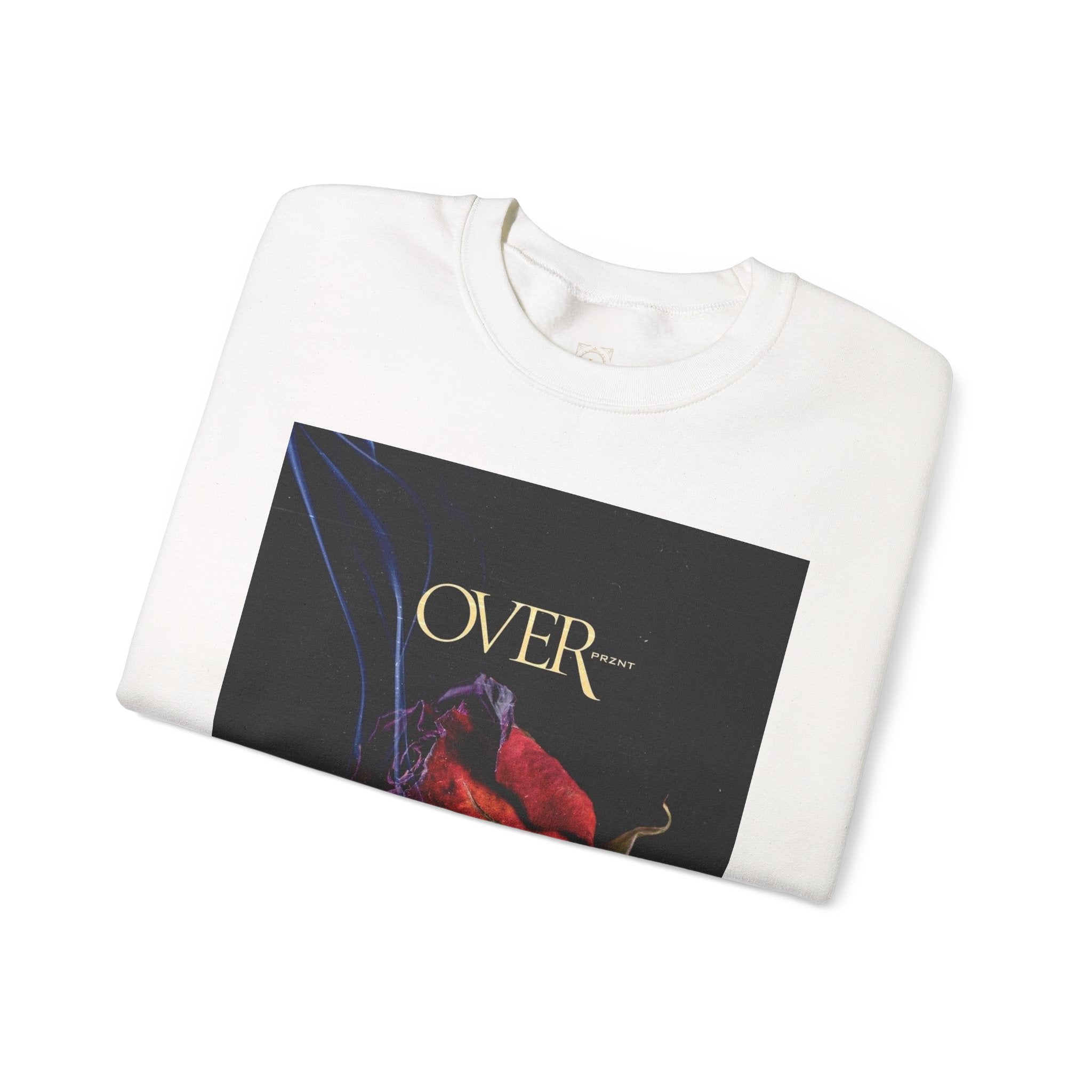 Crewneck Sweatshirt - "OVER" Rose Graphic with Legaciess Gold Logo