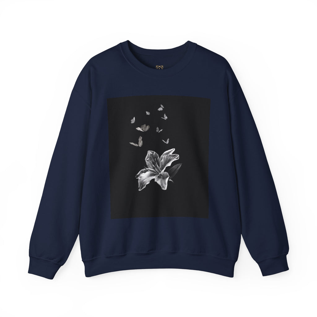 Floral Butterfly Crewneck Sweatshirt
