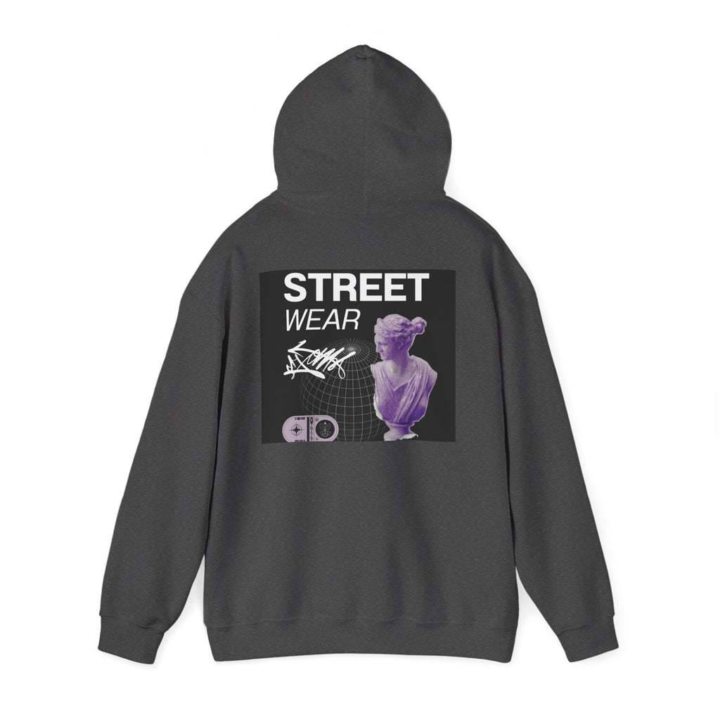 Streetwear Hoodie — 'STREET WEAR' Vaporwave Statue Graphic Pullover
