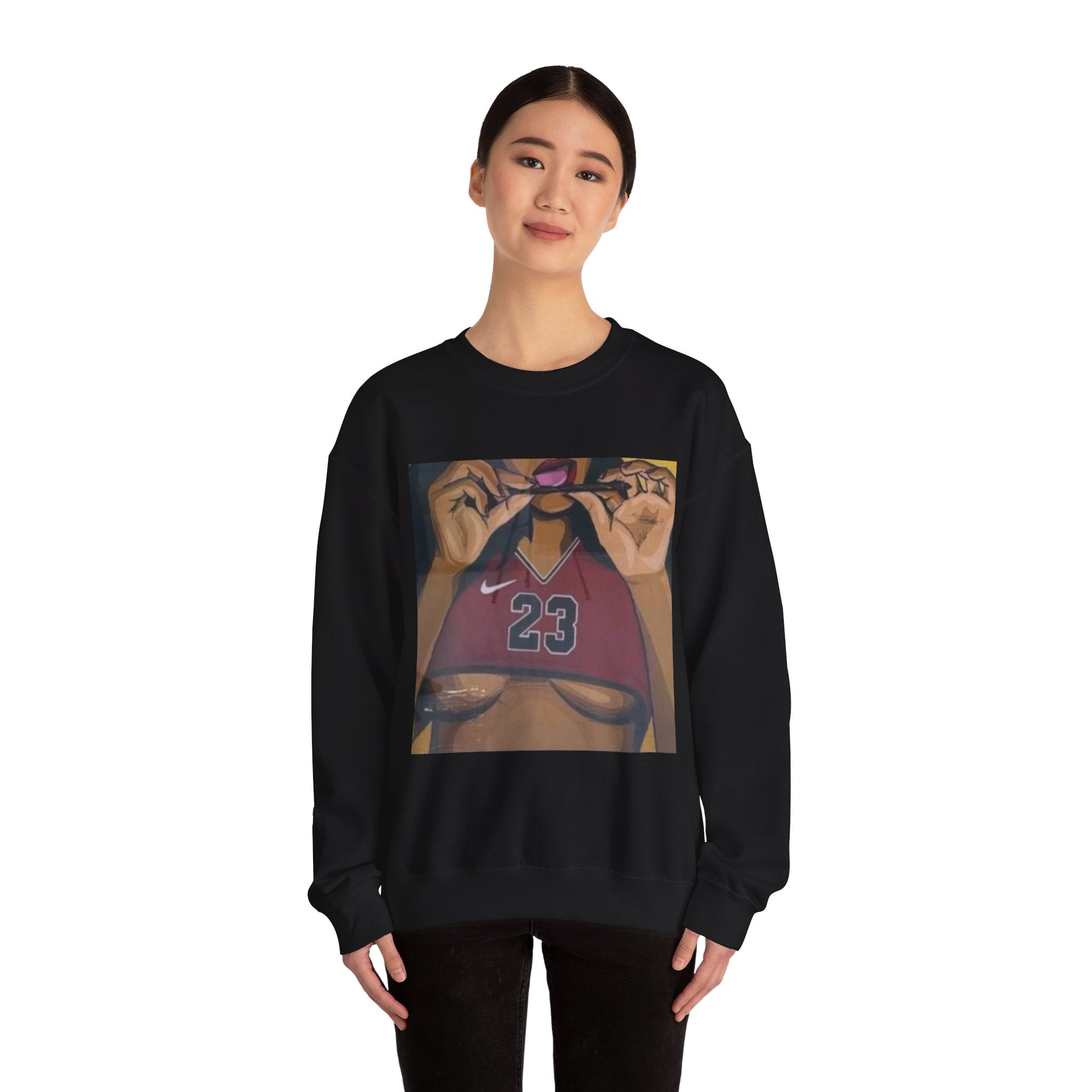 23 Jersey Crop Art Sweatshirt – Bold Urban Basketball Graphic Crewneck