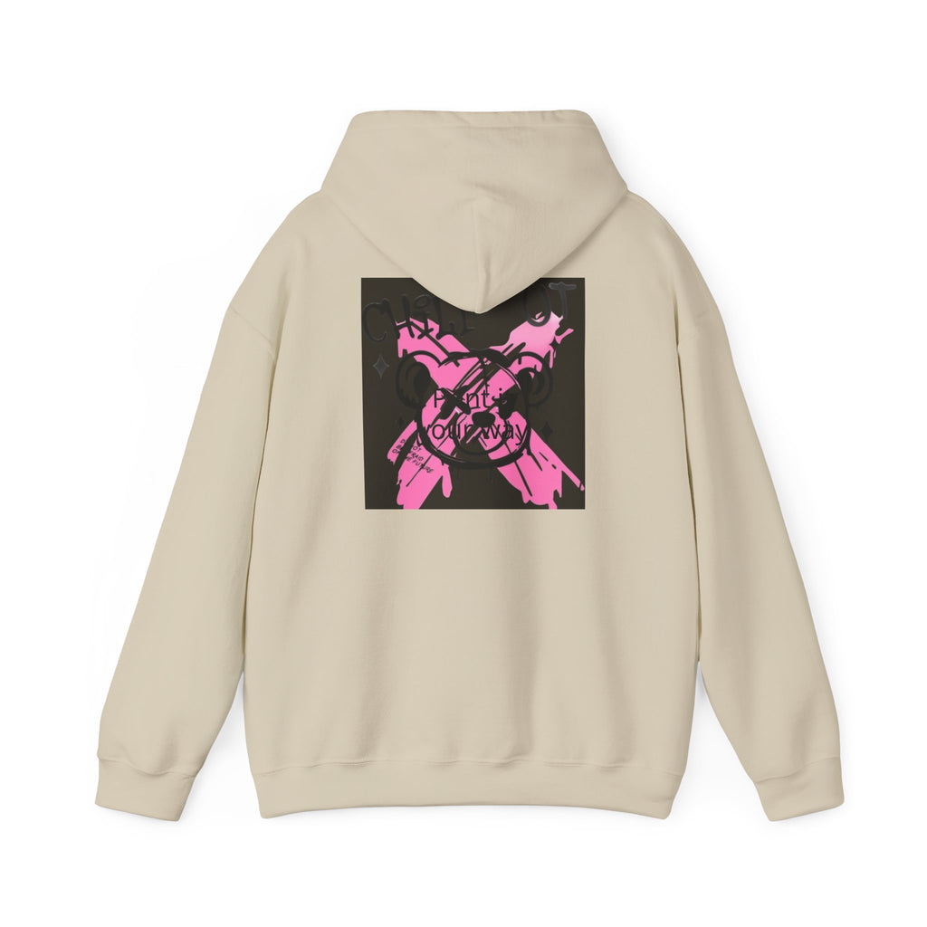 Crossed Guns Hoodie – Pink Retro Graphic Hooded Sweatshirt