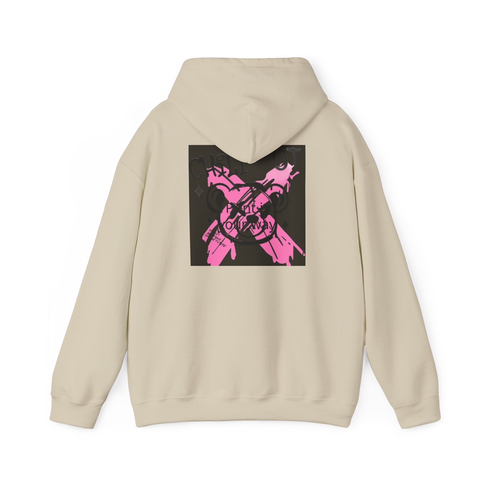 Crossed Guns Hoodie – Pink Retro Graphic Hooded Sweatshirt