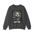 Sweatshirt — 'God Did.' Medusa Money Graphic Crewneck