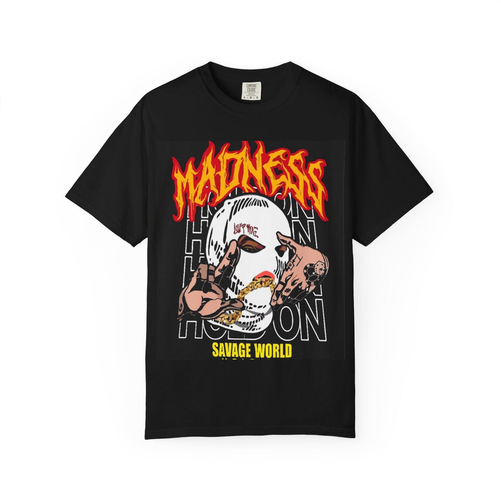 Madness Skull Graphic T-Shirt — Savage World Streetwear Tee