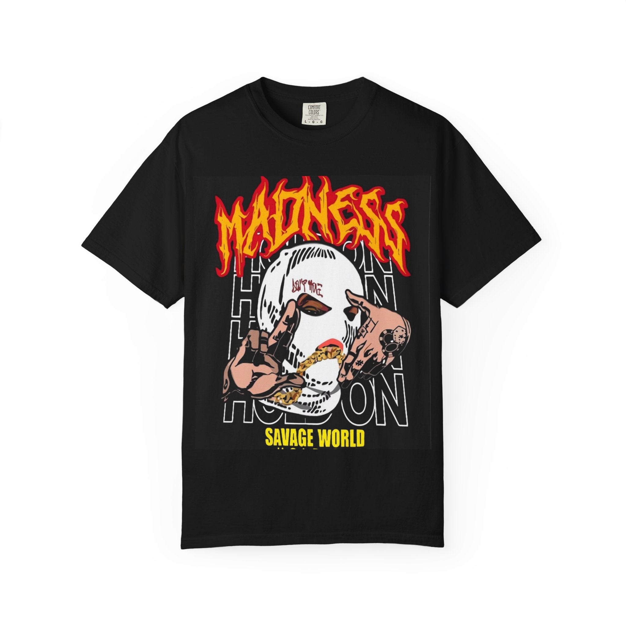 Madness Skull Graphic T-Shirt — Savage World Streetwear Tee