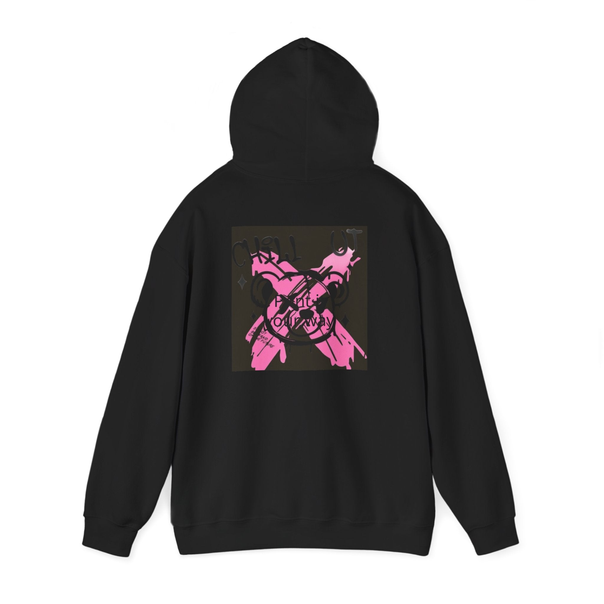 Crossed Guns Hoodie – Pink Retro Graphic Hooded Sweatshirt