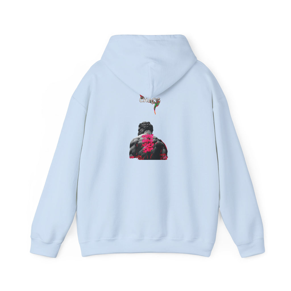 Smoky Rose Backprint Hoodie — Floral Skull Streetwear Pullover