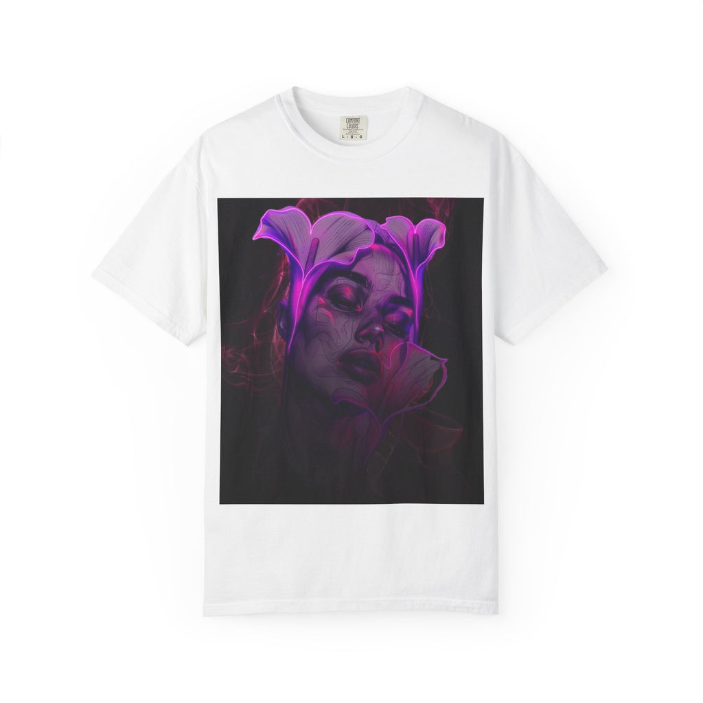 Mystic Purple Portrait T‑Shirt — Legaciess Logo Back