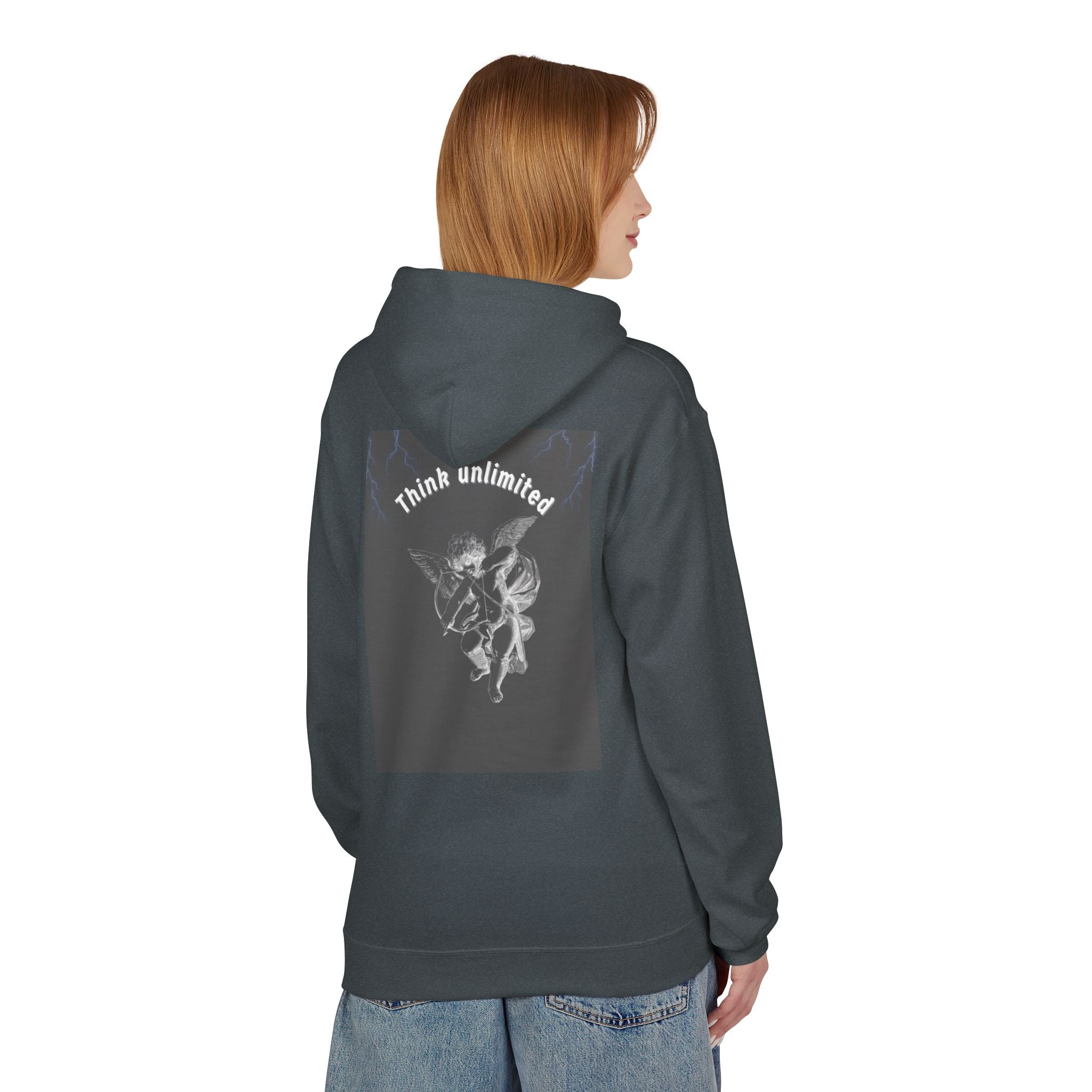Think Unlimited Hoodie — Inspirational Angel Graphic Pullover