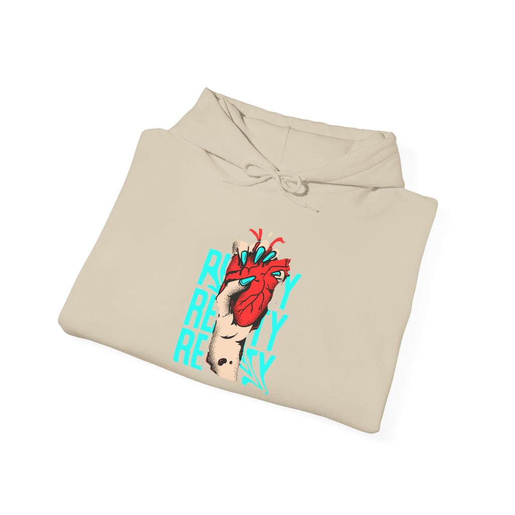 Heart in Hand Hoodie — 'Ready' Graphic Pullover