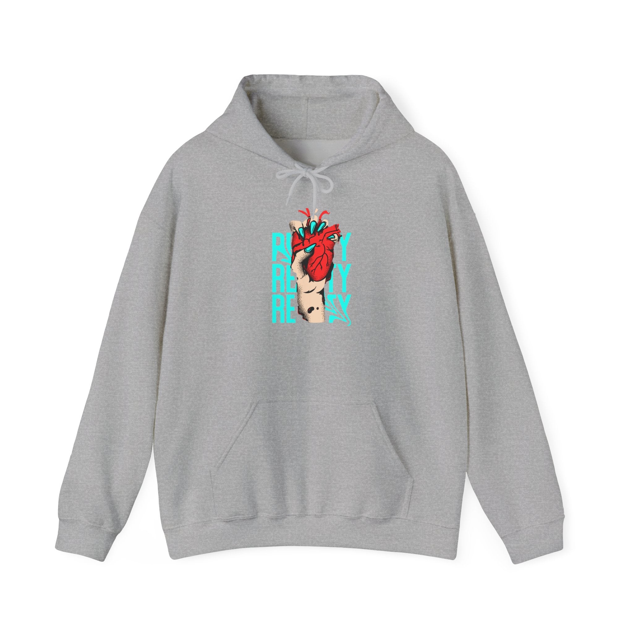 Heart in Hand Hoodie — 'Ready' Graphic Pullover