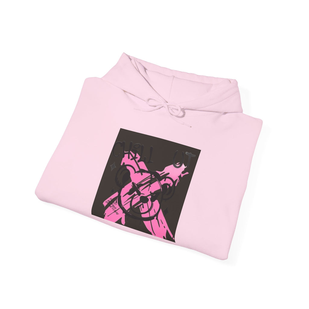 Crossed Guns Hoodie – Pink Retro Graphic Hooded Sweatshirt
