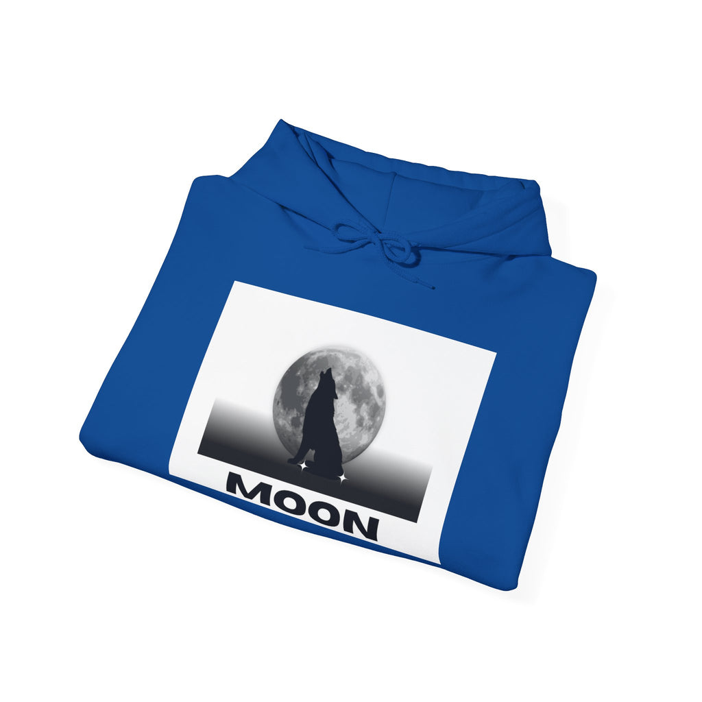Moon Wolf Hoodie - Silhouette Moon Graphic Sweatshirt