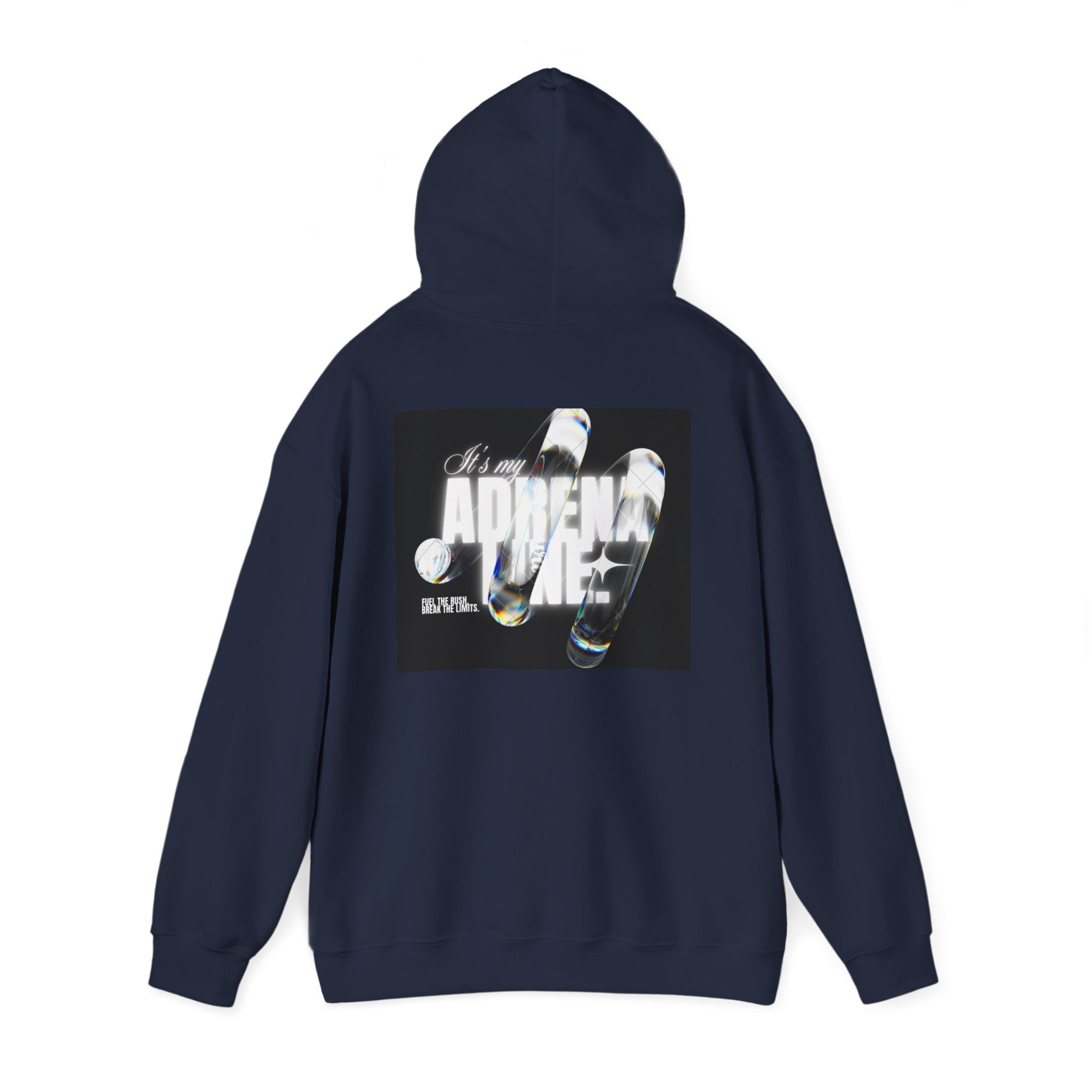 Bubble Text 'Adrenaline' Graphic Hoodie — Urban Streetwear Pullover