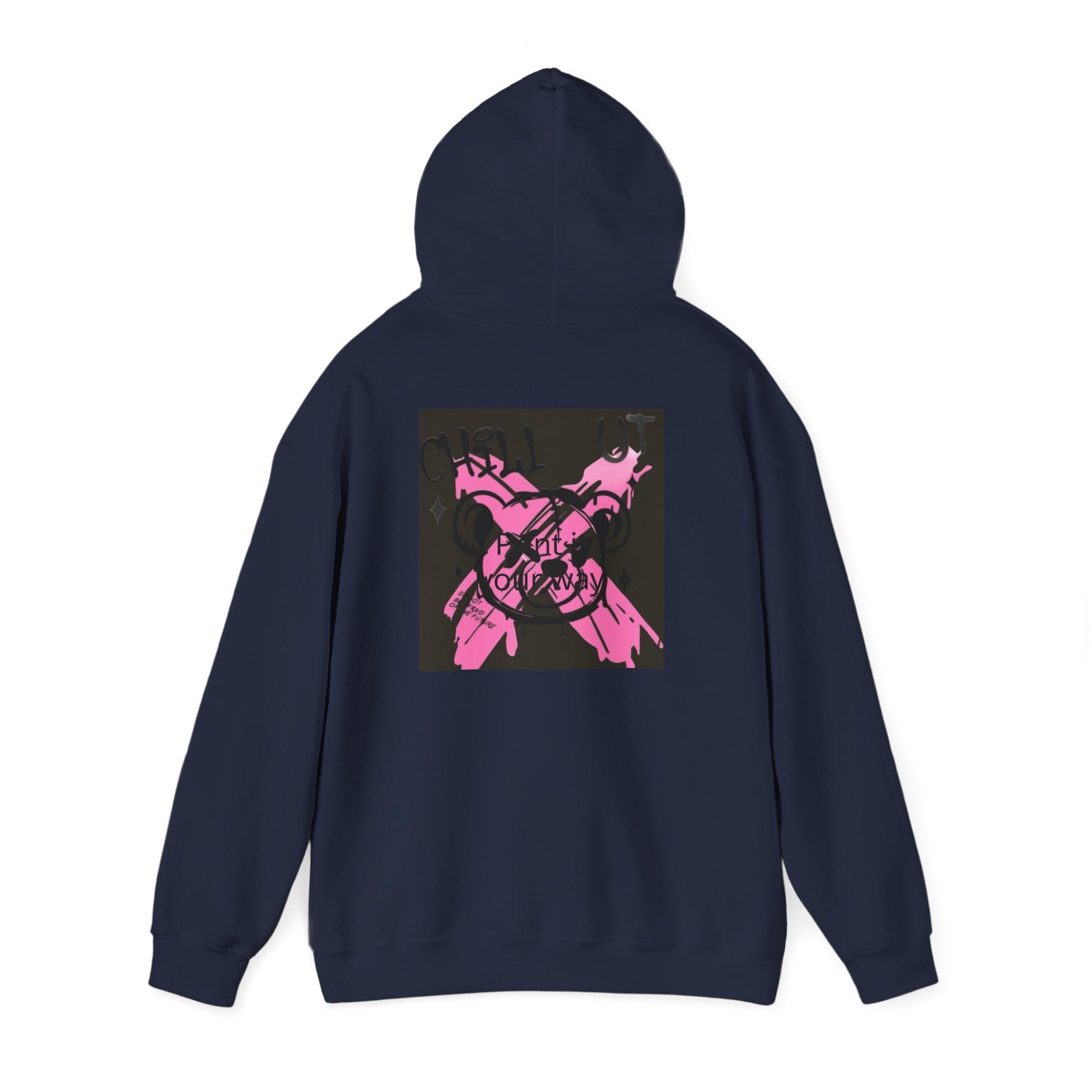 Crossed Guns Hoodie – Pink Retro Graphic Hooded Sweatshirt