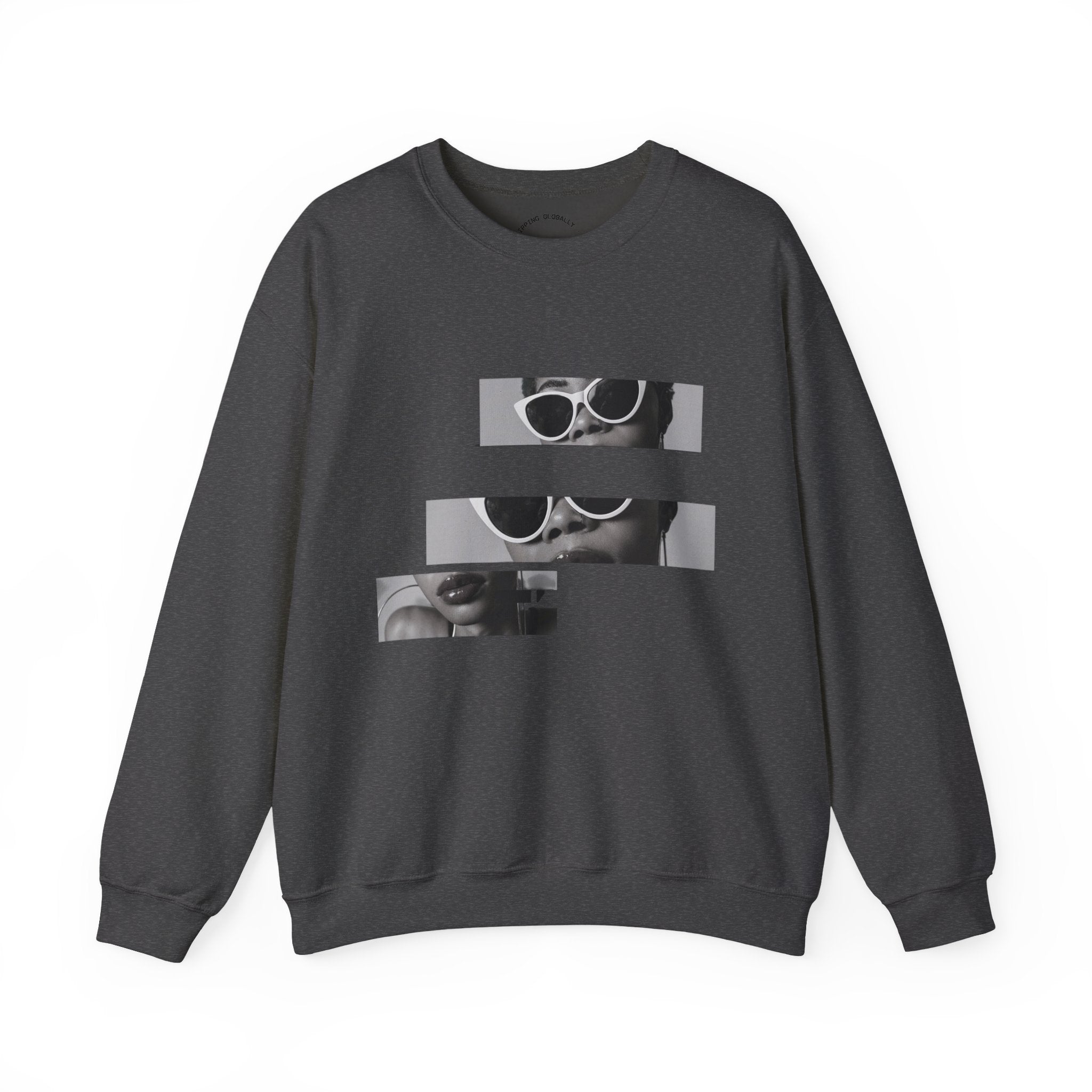 Retro Fragmented Sunglasses Crewneck Sweatshirt