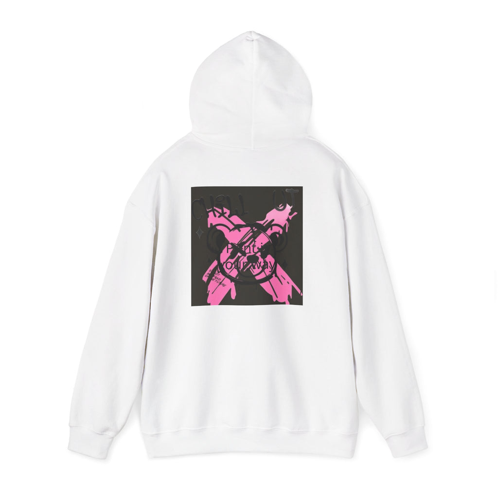 Crossed Guns Hoodie – Pink Retro Graphic Hooded Sweatshirt