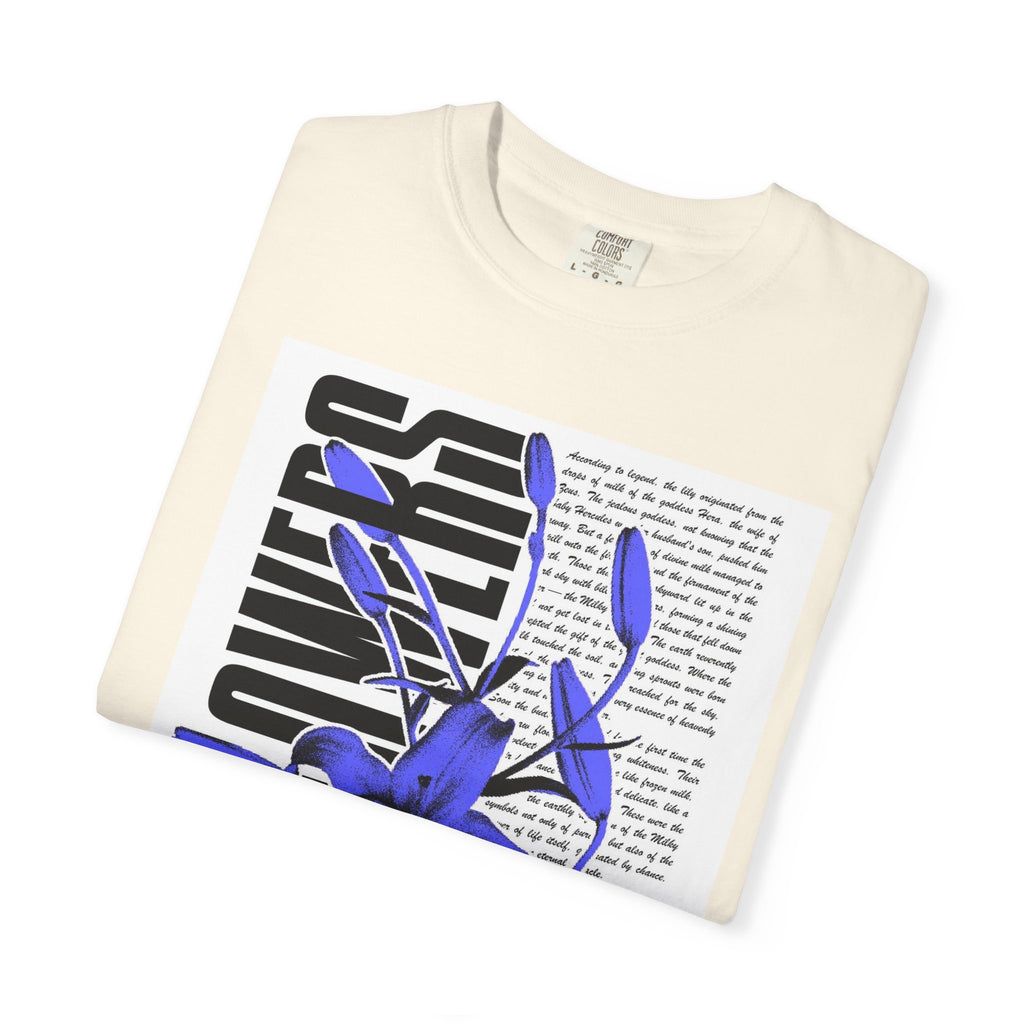 Floral Legacy Graphic T-Shirt — Bold Blue Orchid Design