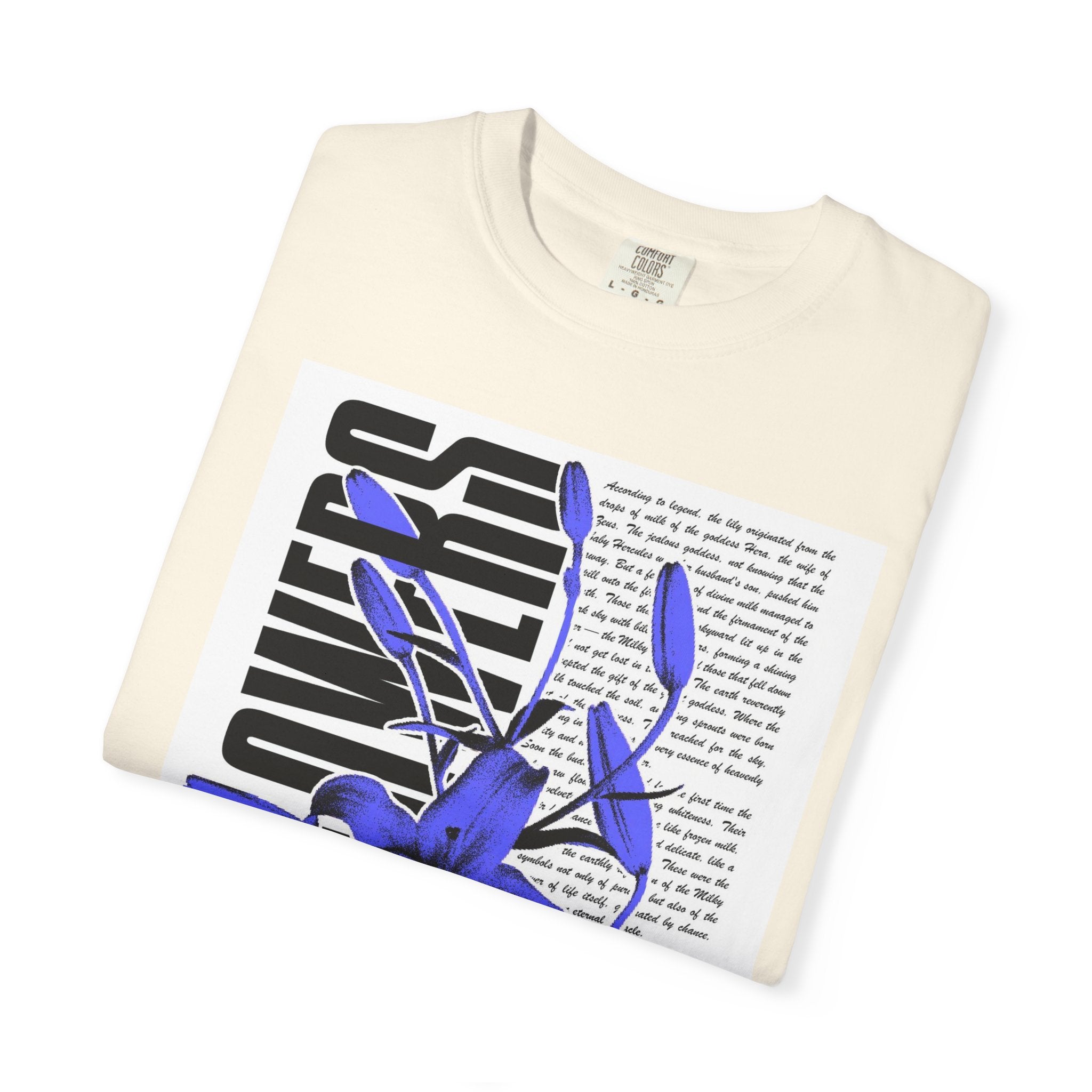 Floral Legacy Graphic T-Shirt — Bold Blue Orchid Design