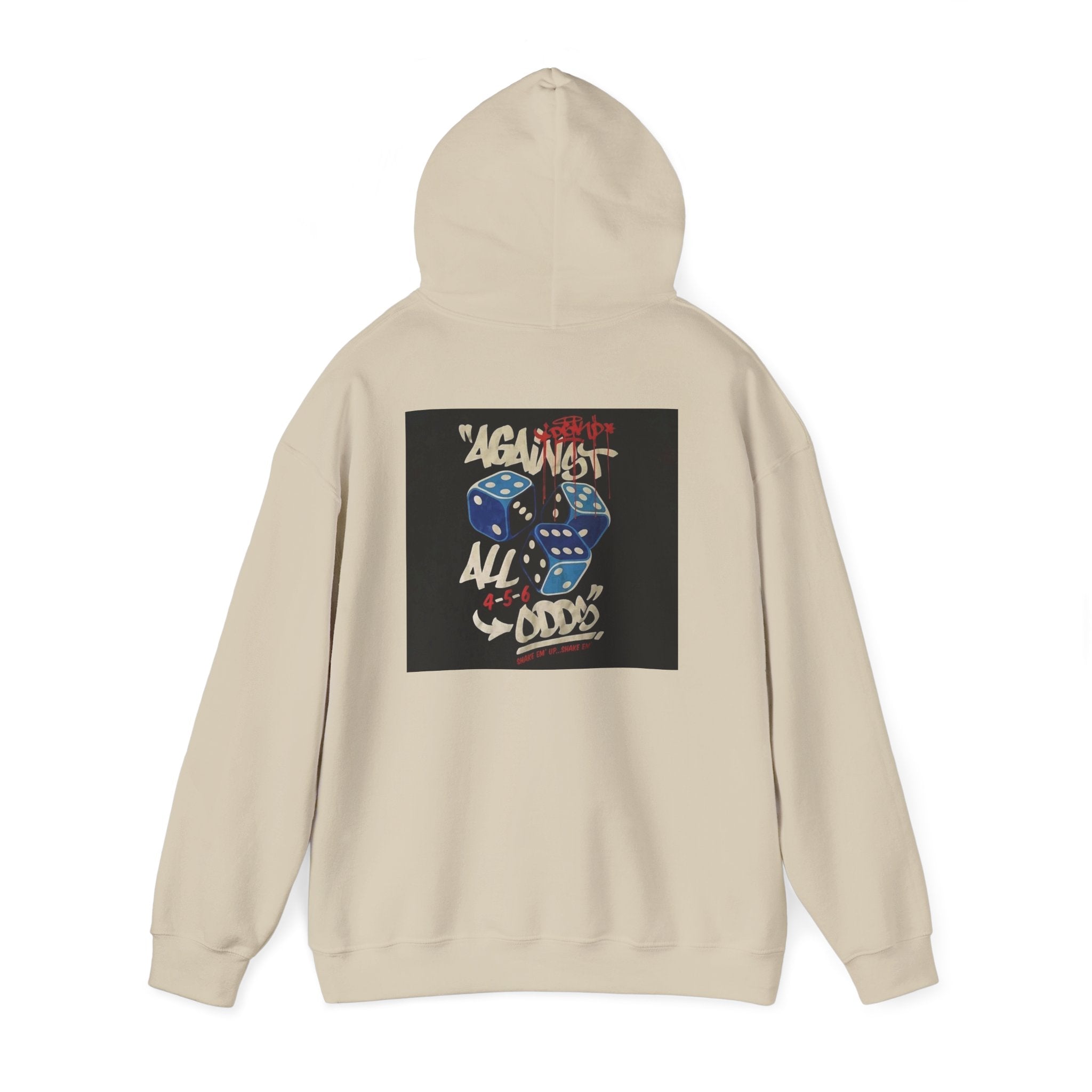 Against All Odds Hoodie — Vintage Dice Graphic Pullover