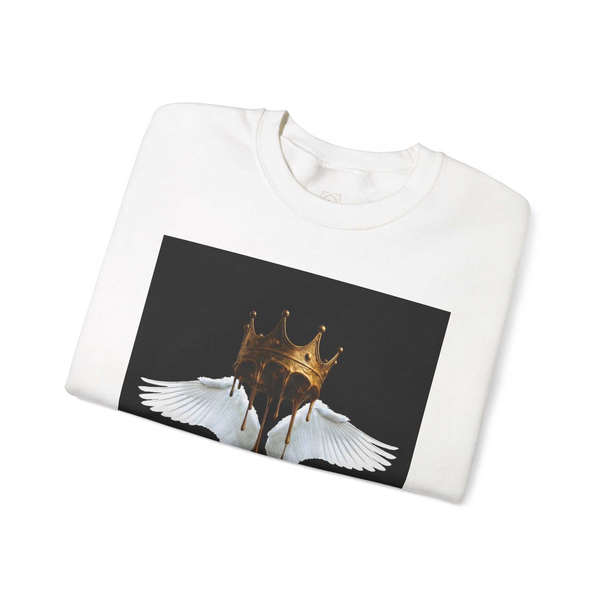 Angel Wings & Dripping Crown Crewneck Sweatshirt
