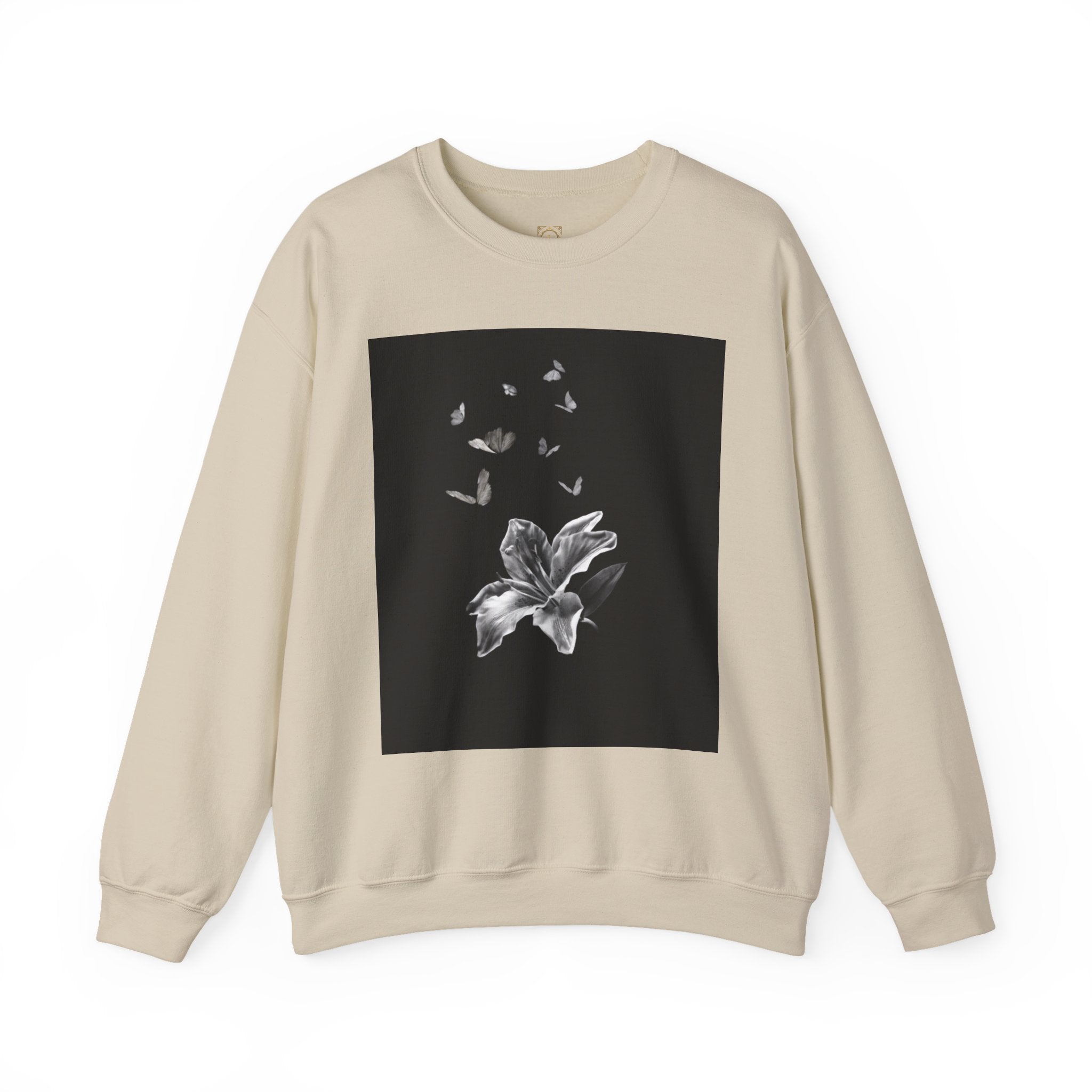 Floral Butterfly Crewneck Sweatshirt