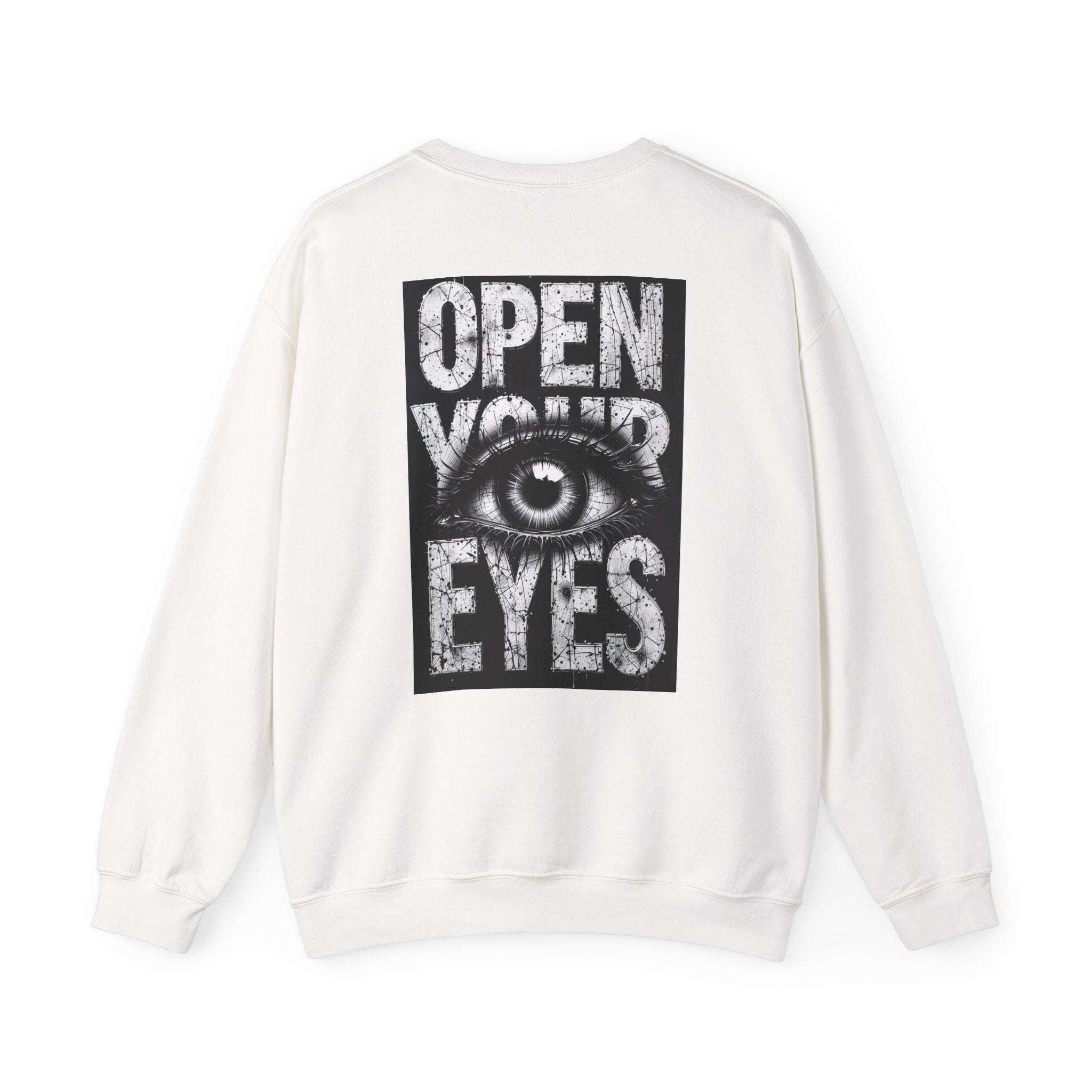Open Your Eyes Crewneck Sweatshirt — Graphic Eye Design