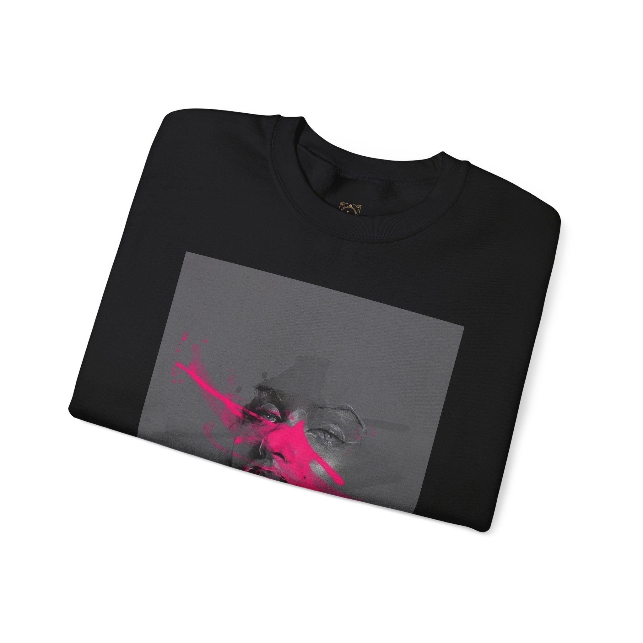Graphic Sweatshirt — 'Out of This World' Neon Portrait Crewneck