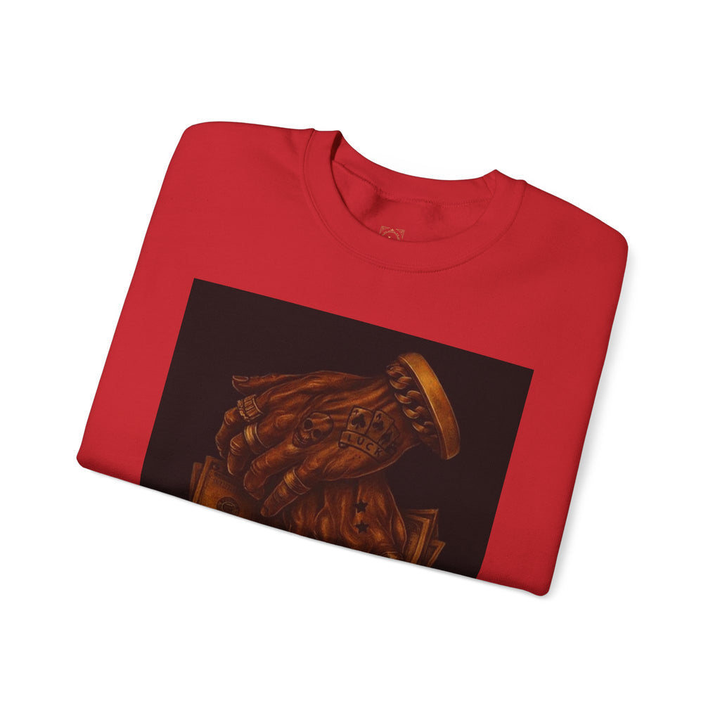 Crewneck Sweatshirt — 'Money Biggest Power' Graphic Pullover