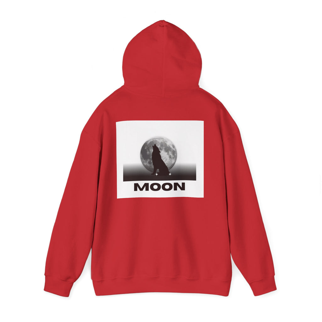 Moon Wolf Hoodie - Silhouette Moon Graphic Sweatshirt