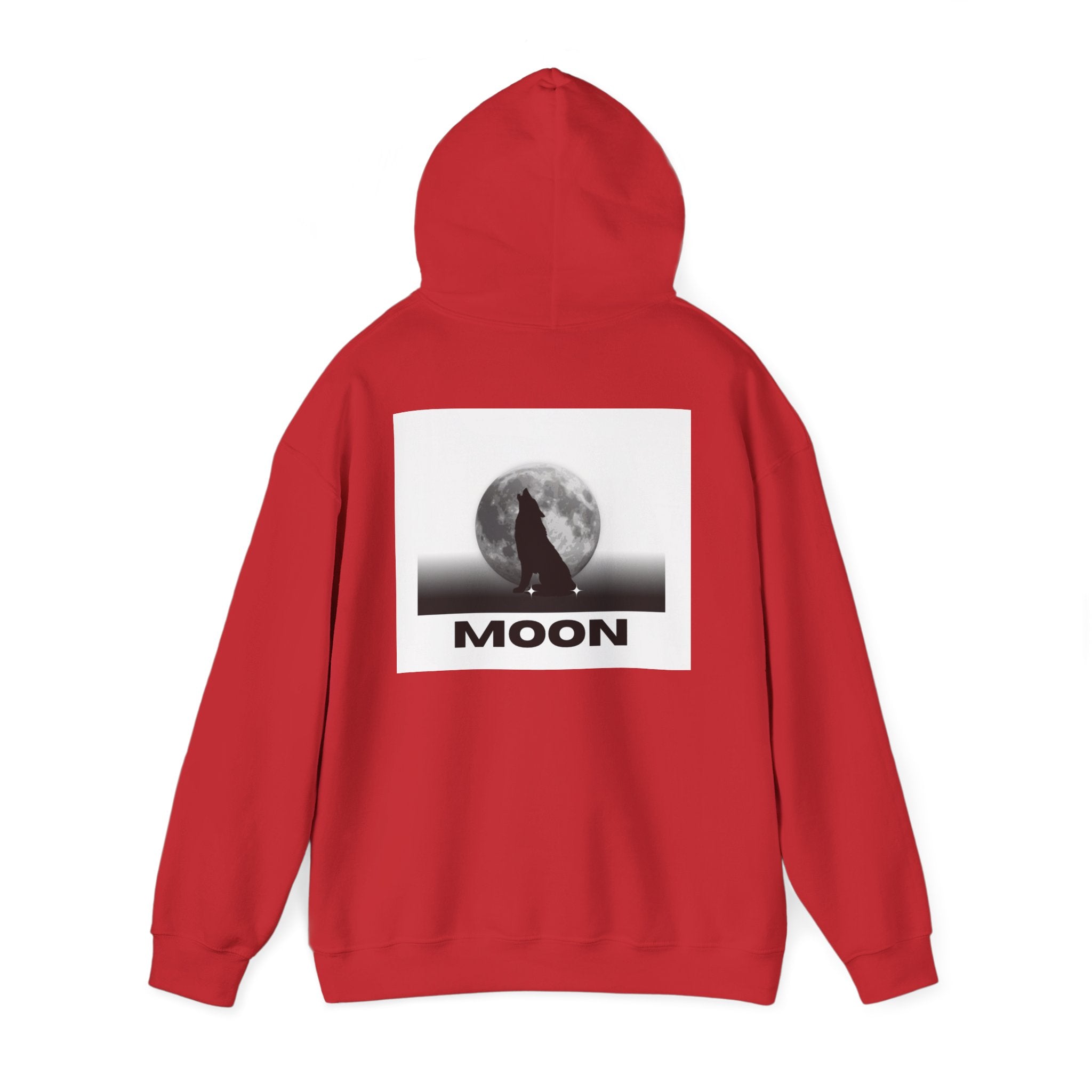 Moon Wolf Hoodie - Silhouette Moon Graphic Sweatshirt