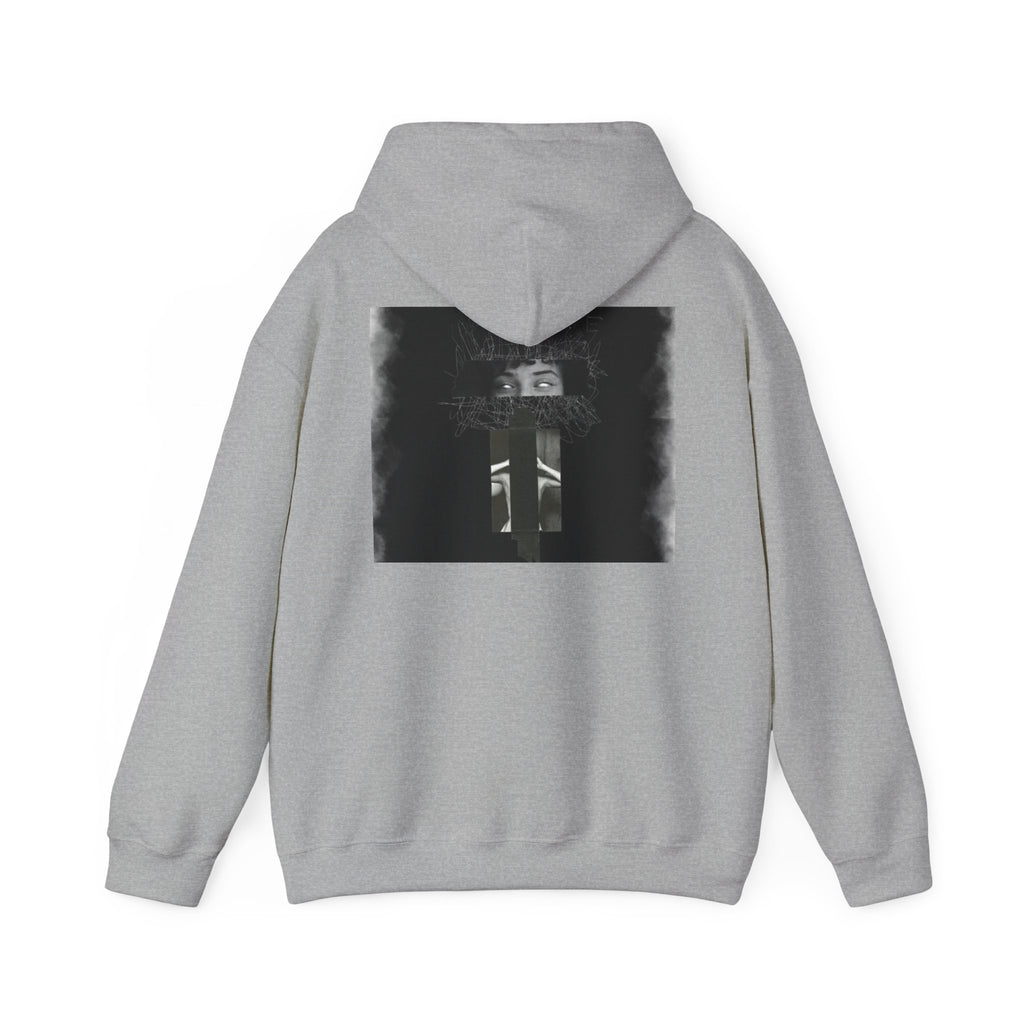 Mystic Window Hoodie — Gothic Portrait Smoke Graphic Hooded Sweatshirt