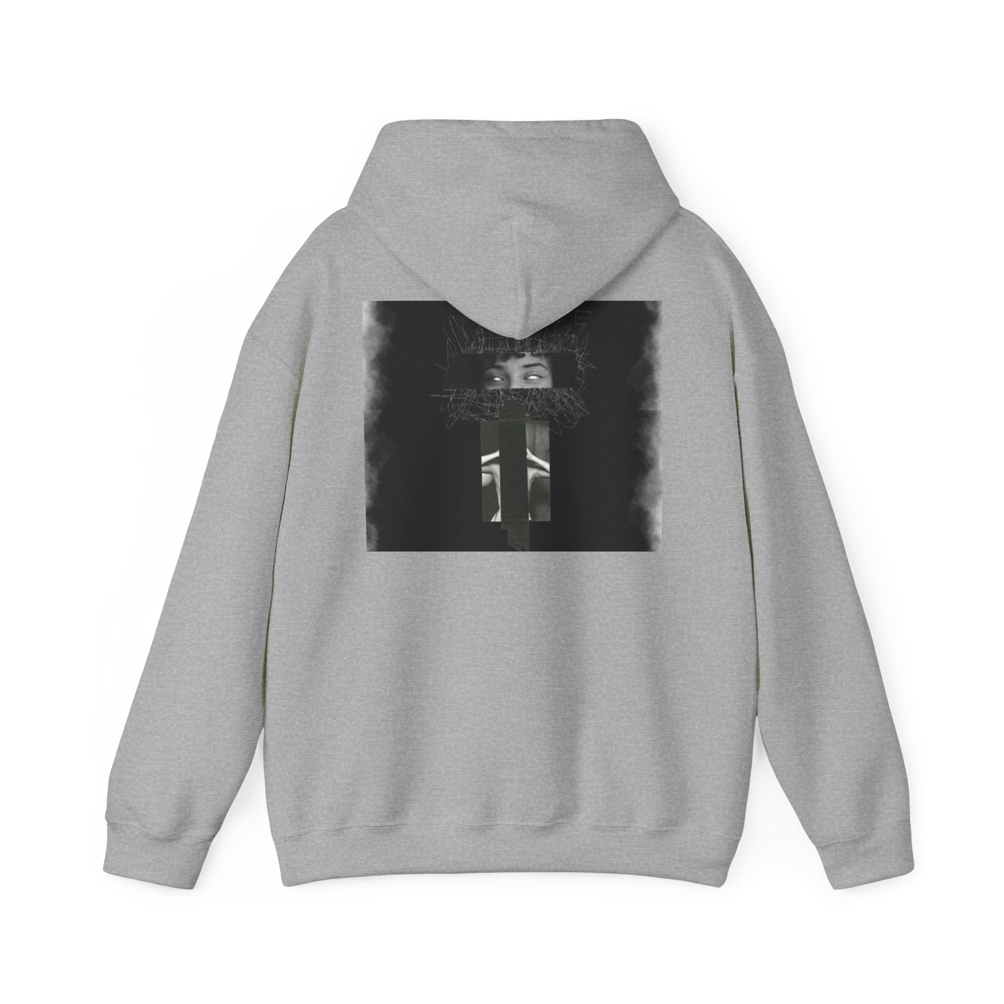 Mystic Window Hoodie — Gothic Portrait Smoke Graphic Hooded Sweatshirt