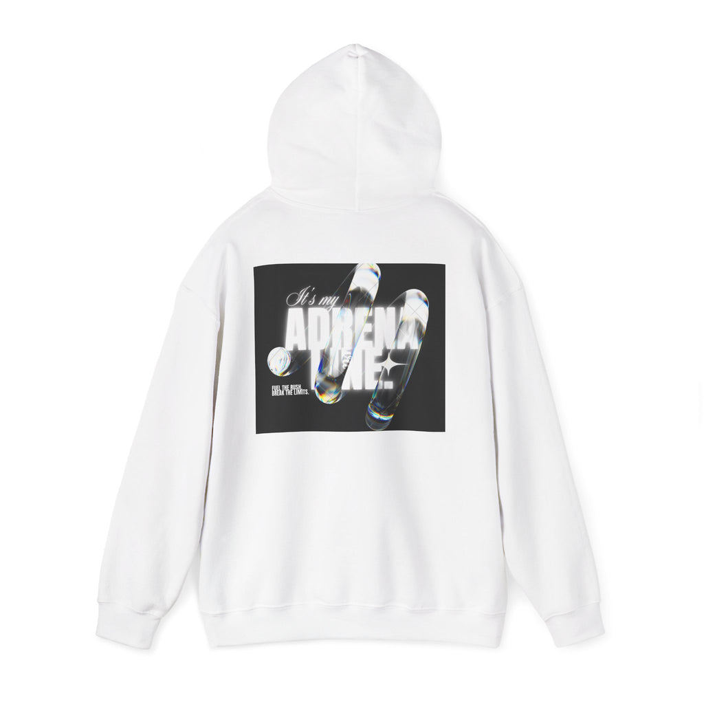 Bubble Text 'Adrenaline' Graphic Hoodie — Urban Streetwear Pullover