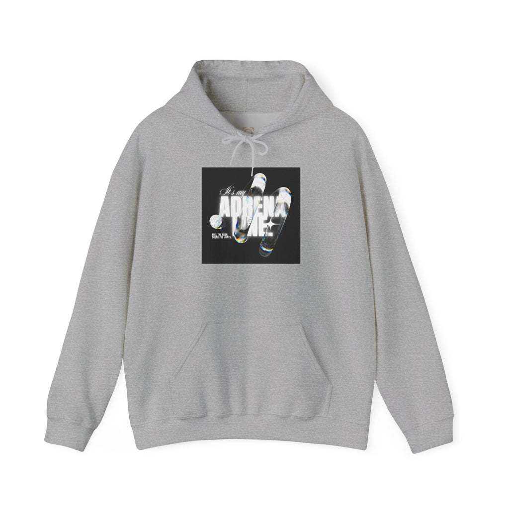 Bubble Text 'Adrenaline' Graphic Hoodie — Urban Streetwear Pullover
