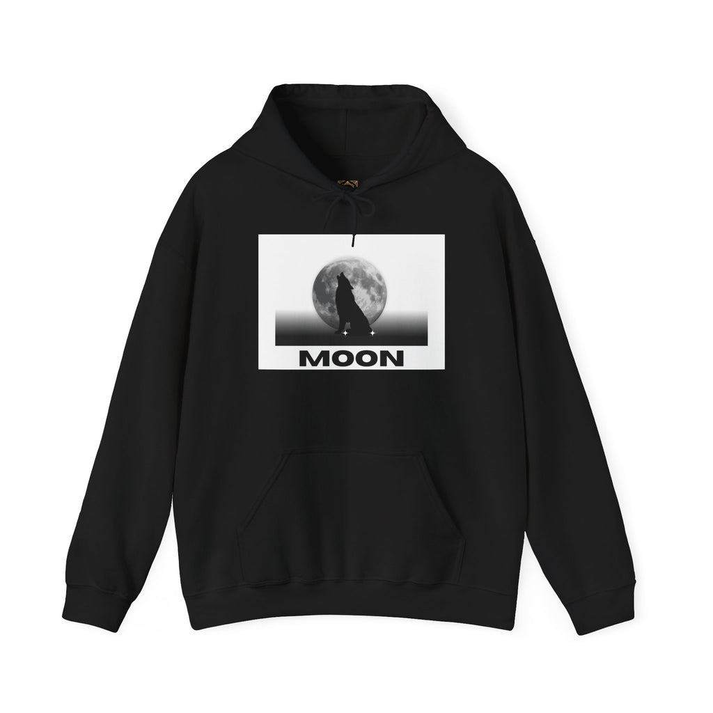 Moon Wolf Hoodie - Silhouette Moon Graphic Sweatshirt