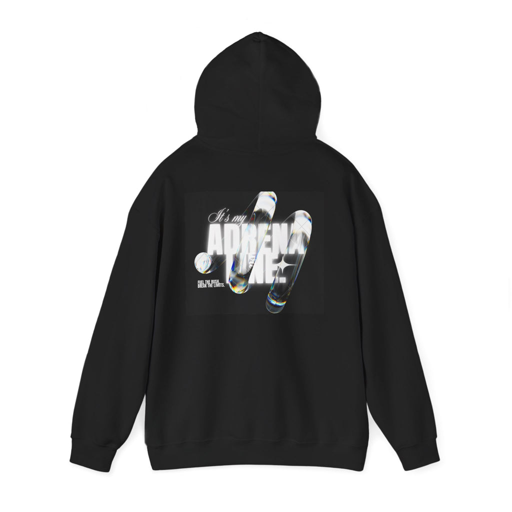 Bubble Text 'Adrenaline' Graphic Hoodie — Urban Streetwear Pullover