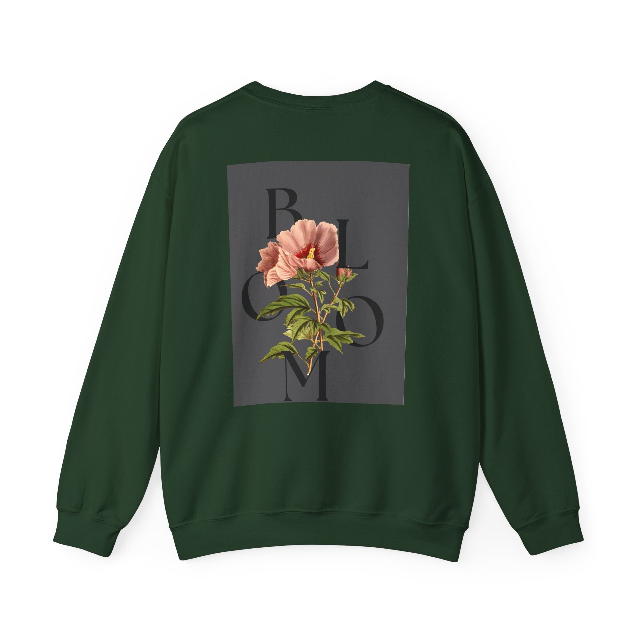 Floral Bloom Sweatshirt — Vintage Pink Flower Graphic Crewneck