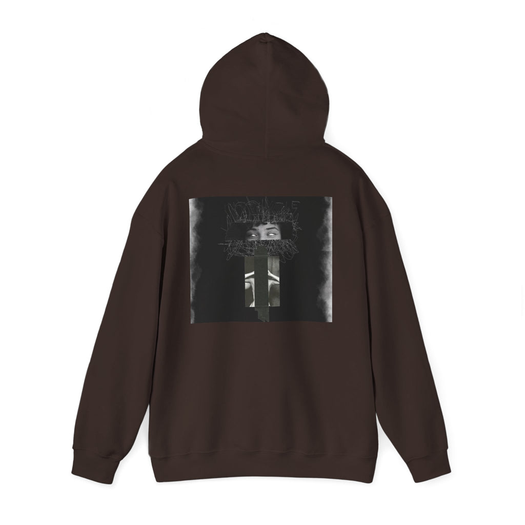 Mystic Window Hoodie — Gothic Portrait Smoke Graphic Hooded Sweatshirt