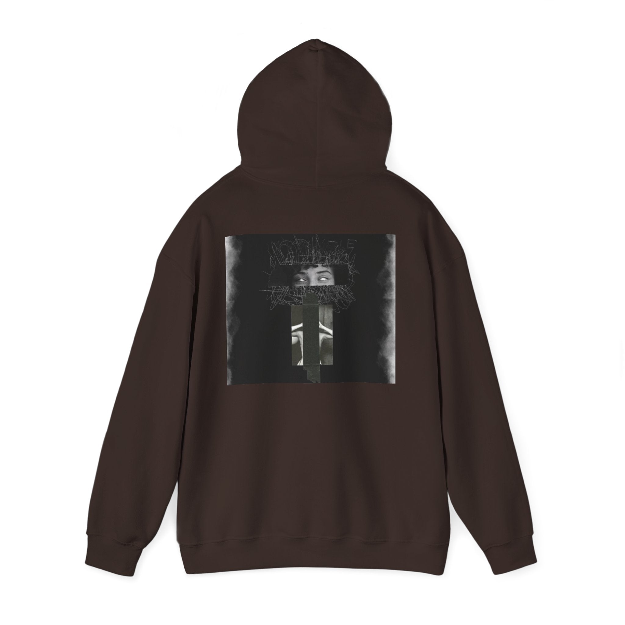 Mystic Window Hoodie — Gothic Portrait Smoke Graphic Hooded Sweatshirt